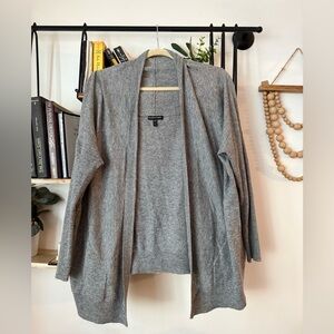 Eileen Fisher Weightless Wool Silk Speckle Origami Cardigan